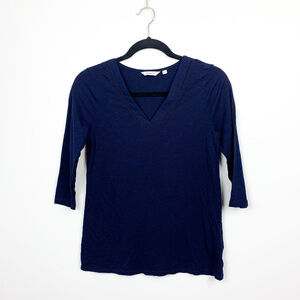 Reitman's Long Sleeve V-Neck Navy Shirt